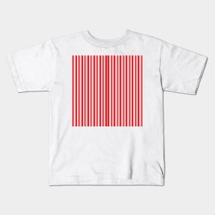 Dapper Stripes, Red Kids T-Shirt